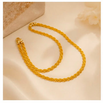 22K Gold Elegant Weave Chain