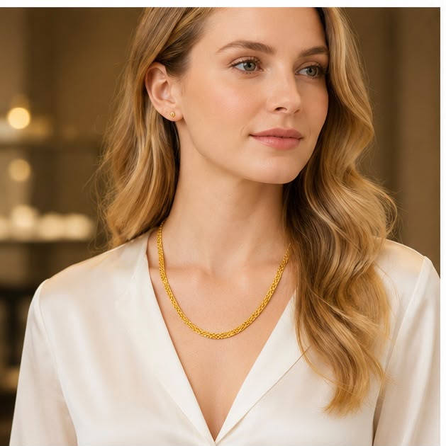 22K Gold Fine Mesh Chain