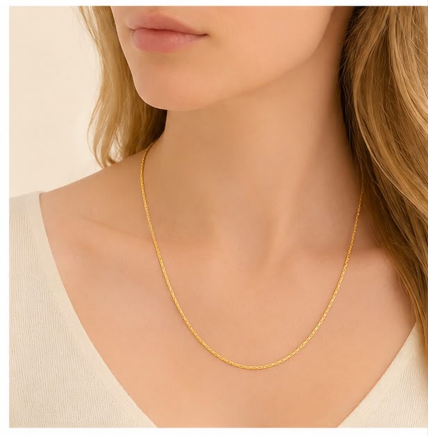22K Gold Italian Herringbone Chain