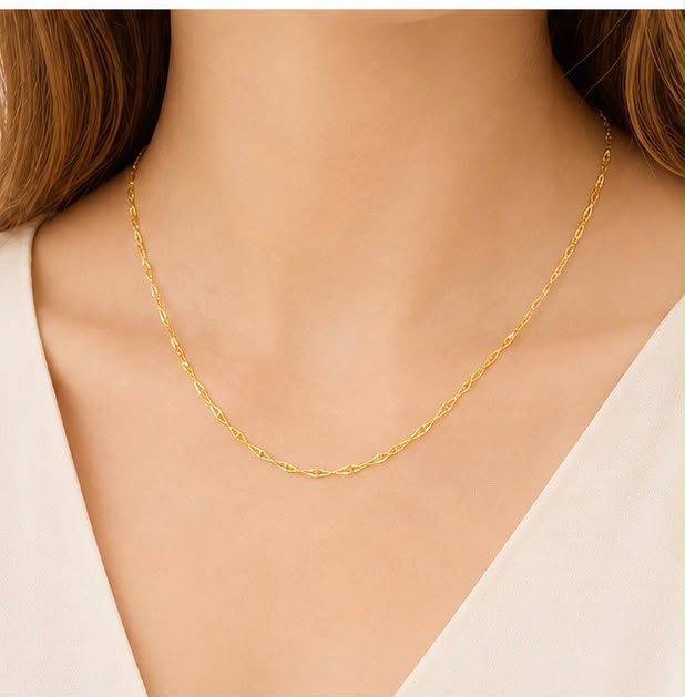 22K Gold Open Link Chain