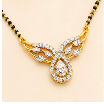 Diamond Twist Leaf Mangalsutra