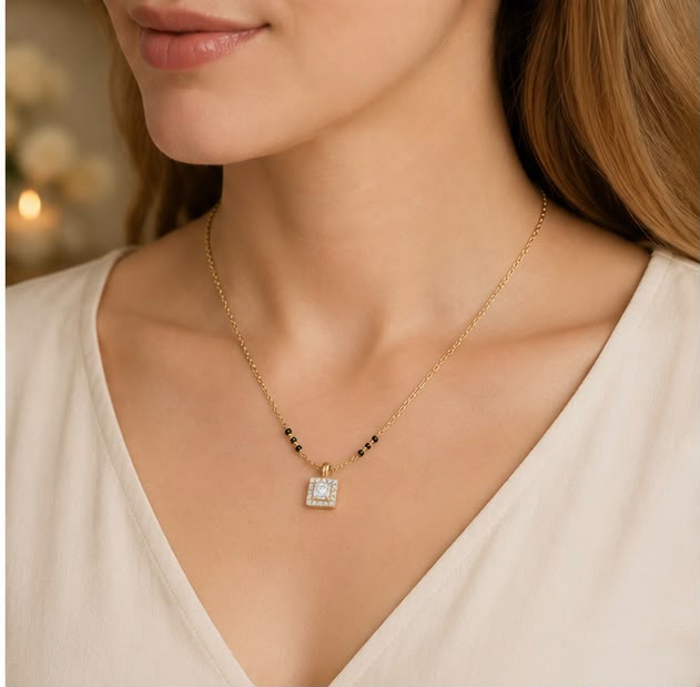 Diamond Princess Cut Mangalsutra