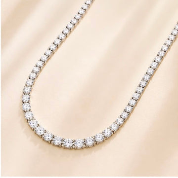 Silver Classic Tennis Necklace
