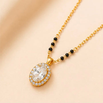 Diamond Oval Sparkle Mangalsutra
