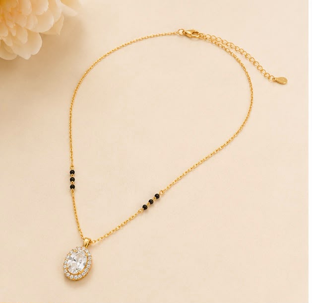Diamond Oval Sparkle Mangalsutra