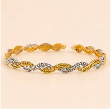 22K Gold Infinity Twist Bracelet