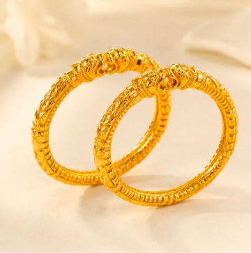 22K Gold Lion Head Bangles