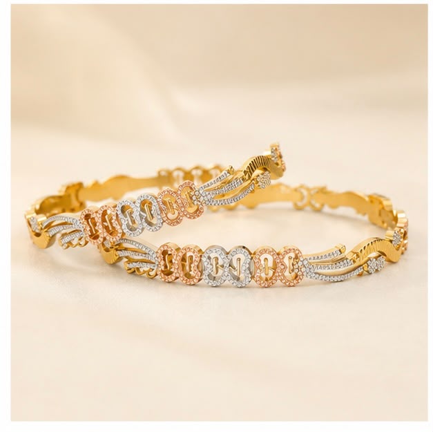 22K Gold Contemporary Bangles