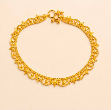 22K Gold Graceful Anklet