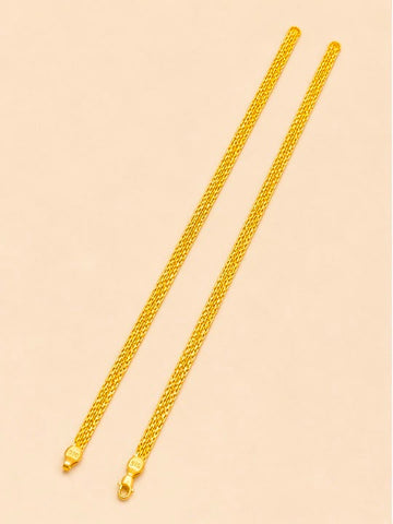 22K Gold Textured Anklet
