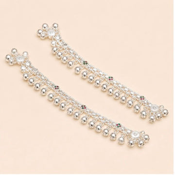 Silver Kids Bell Anklet