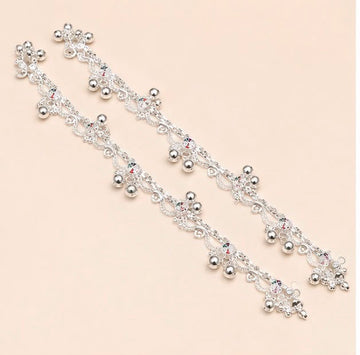 Silver Classic Kids Anklet