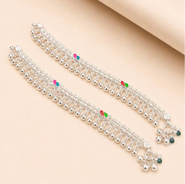 Silver Kids Designer Anklet