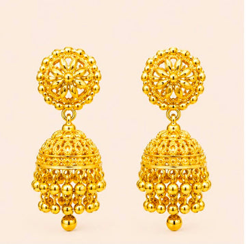 22K Gold Festive Jhumkas