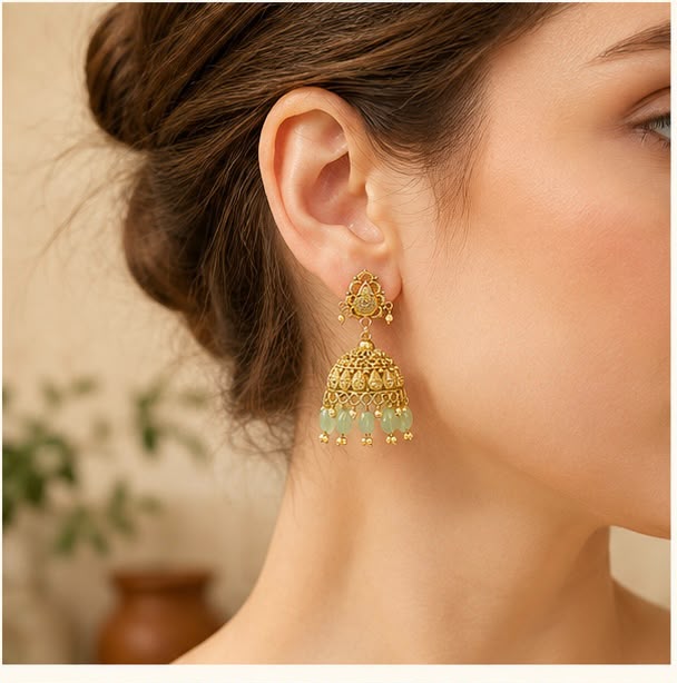 22K Gold Luxury Jhumkas