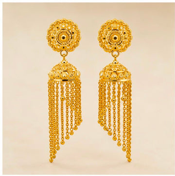 22K Gold Chandelier Earrings