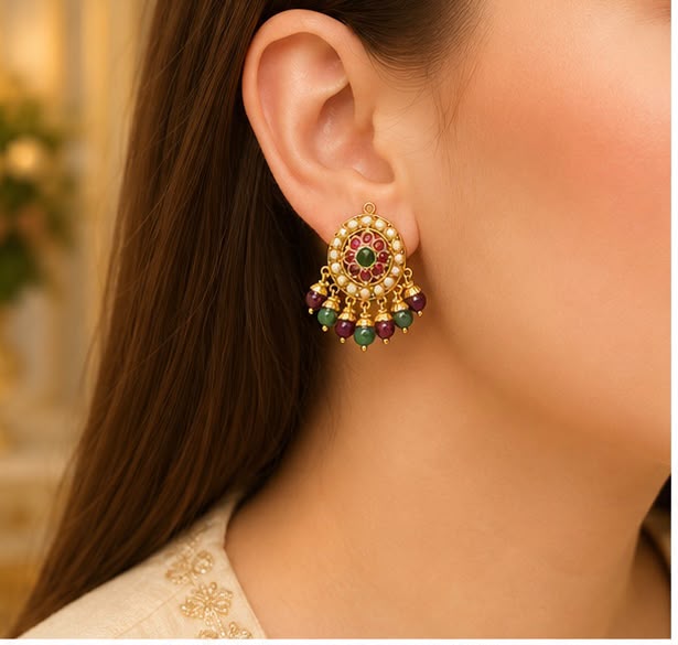 22K Gold Antique Earrings