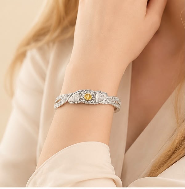 Sterling Silver Citrine Bangle