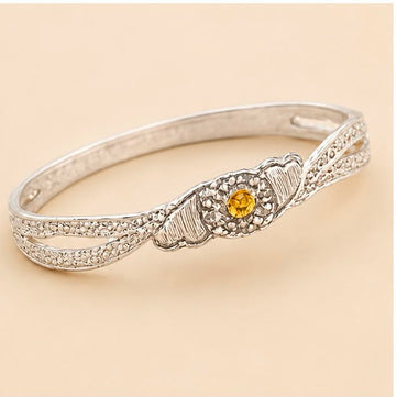 Sterling Silver Citrine Bangle