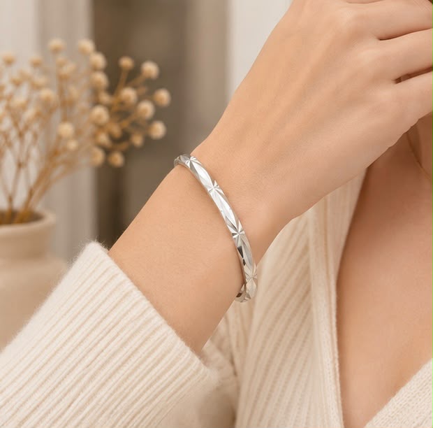 Sterling Silver Designer Bangle