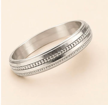 Silver Engraved Men Kara