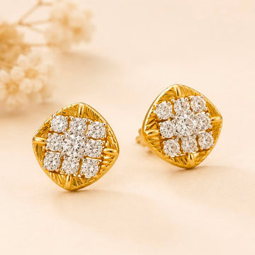 Floral Sparkle Diamond Studs