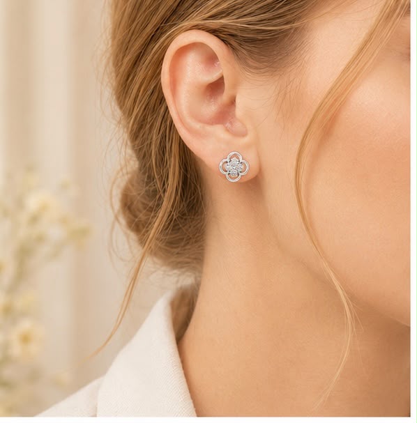 Diamond Blossom Studs
