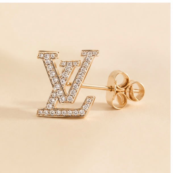 LV-Inspired Diamond Studs