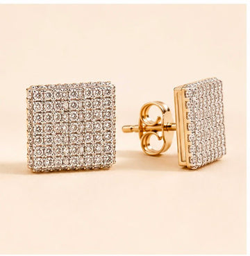 Micro Pave Diamond Studs