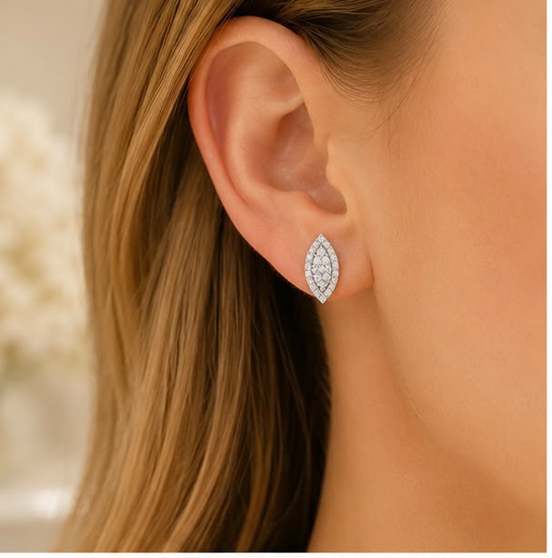 Marquise Diamond Stud Earrings