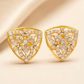 Classic Leaf Diamond Studs