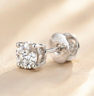 Round Solitaire Diamond Studs