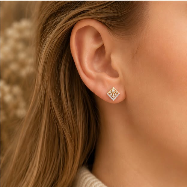 Contemporary Diamond Studs