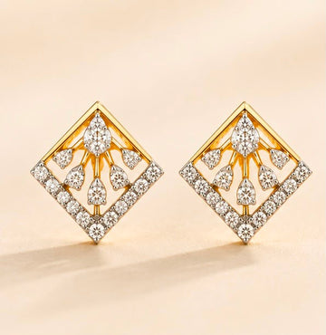 Contemporary Diamond Studs