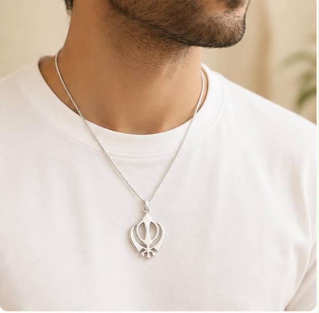 Khanda Silver Pendant