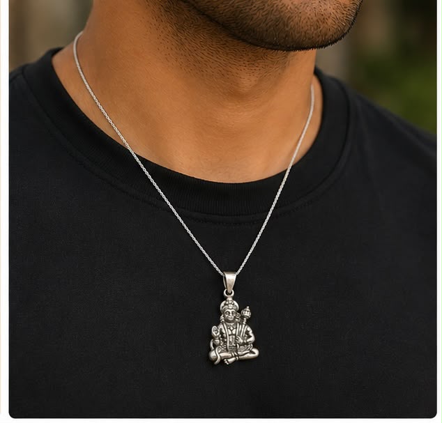 Hanuman Silver Pendant