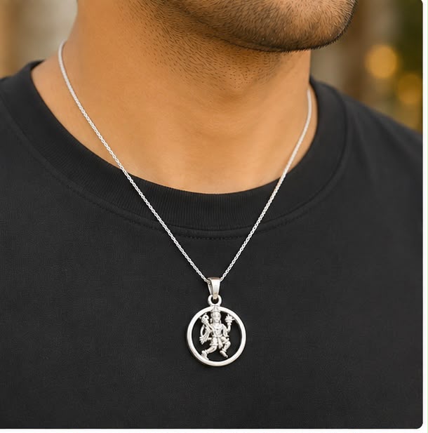 Hanuman Silver Pendant