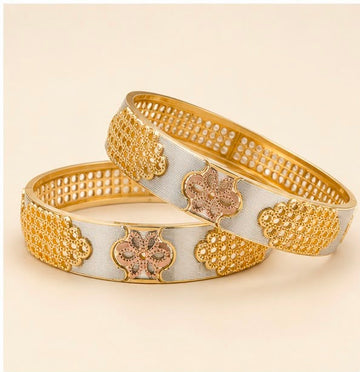 Modern 22k Gold Women Bangle Set