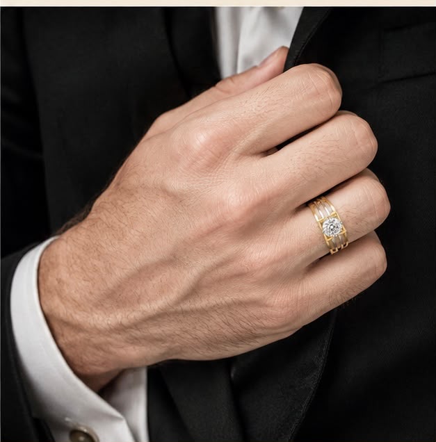 Crown Solitaire Ring