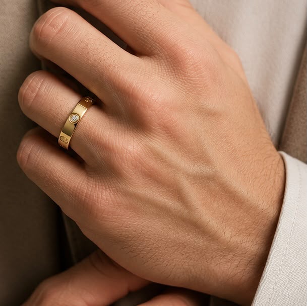 Cartier-Inspired Diamond Band Ring