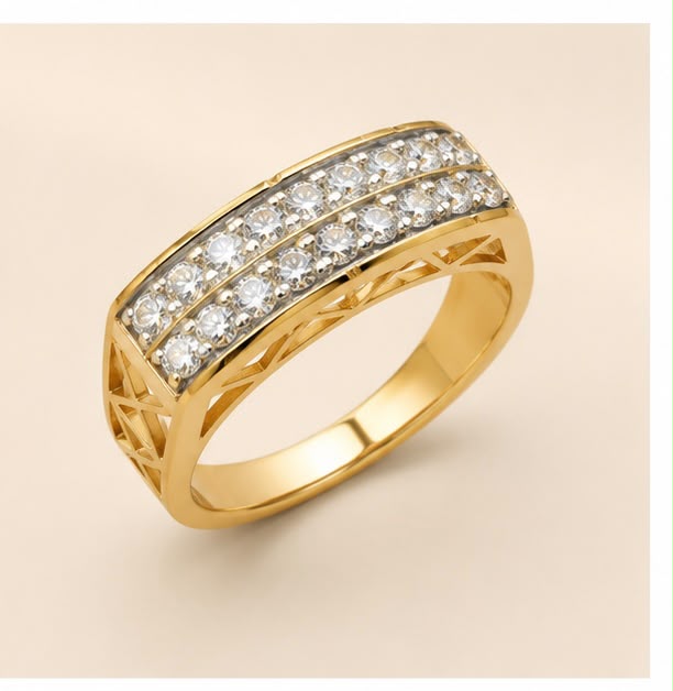 Crown Lattice Diamond Ring