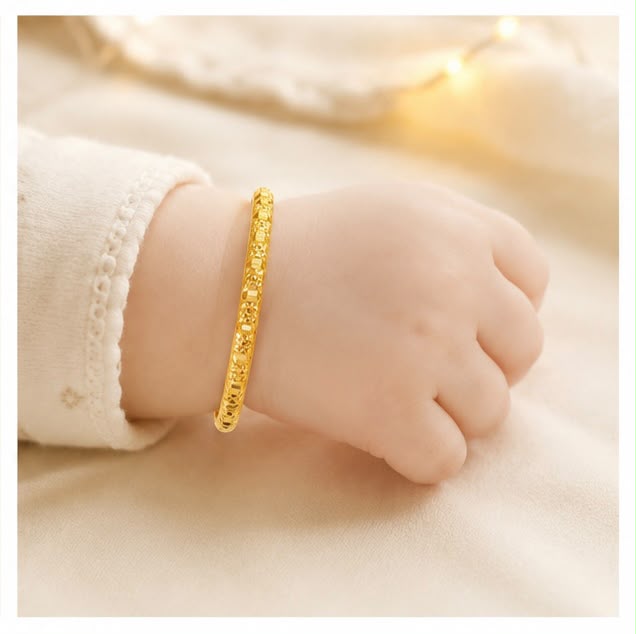 Designer 22k Gold Baby Bangle