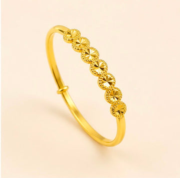 Greek Style 22k Gold Baby Bangle