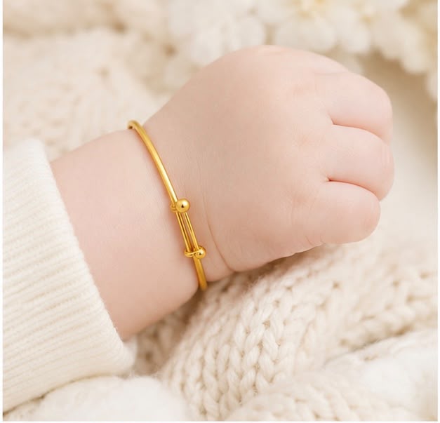 Elegant 22k Gold Baby Bangle