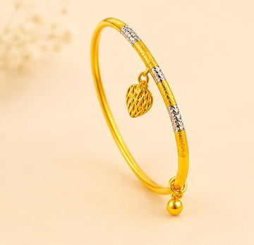 Cute Dual Shade 22k Gold Kid Bangle