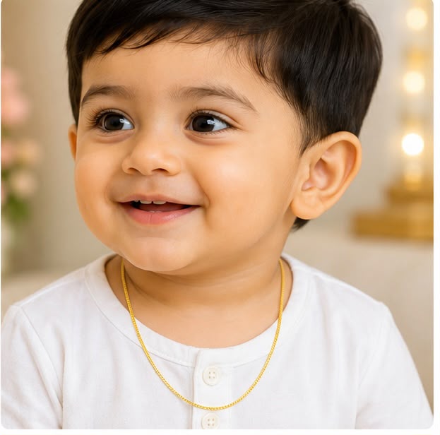 Elegant 22k Gold Kid Chain
