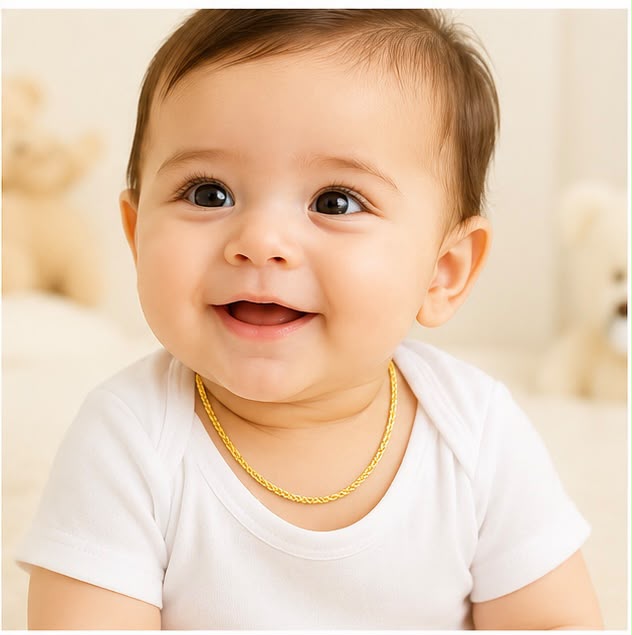 Rope-Style 22k Gold Kid Chain