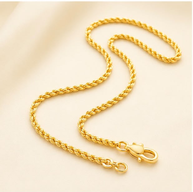 Rope-Style 22k Gold Kid Chain