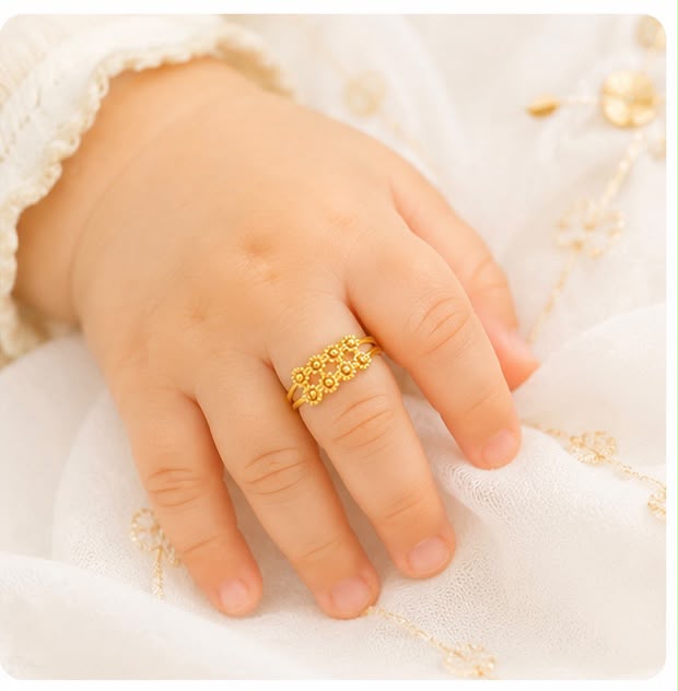 22K Gold Charming Kid Ring