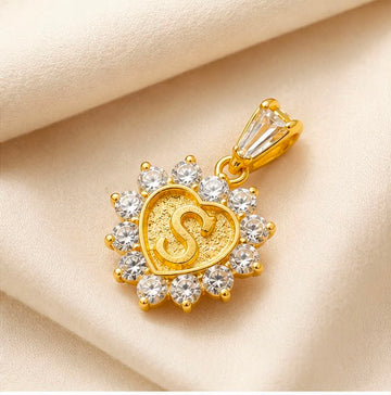 22K Gold S Initial Pendant